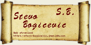 Stevo Bogičević vizit kartica